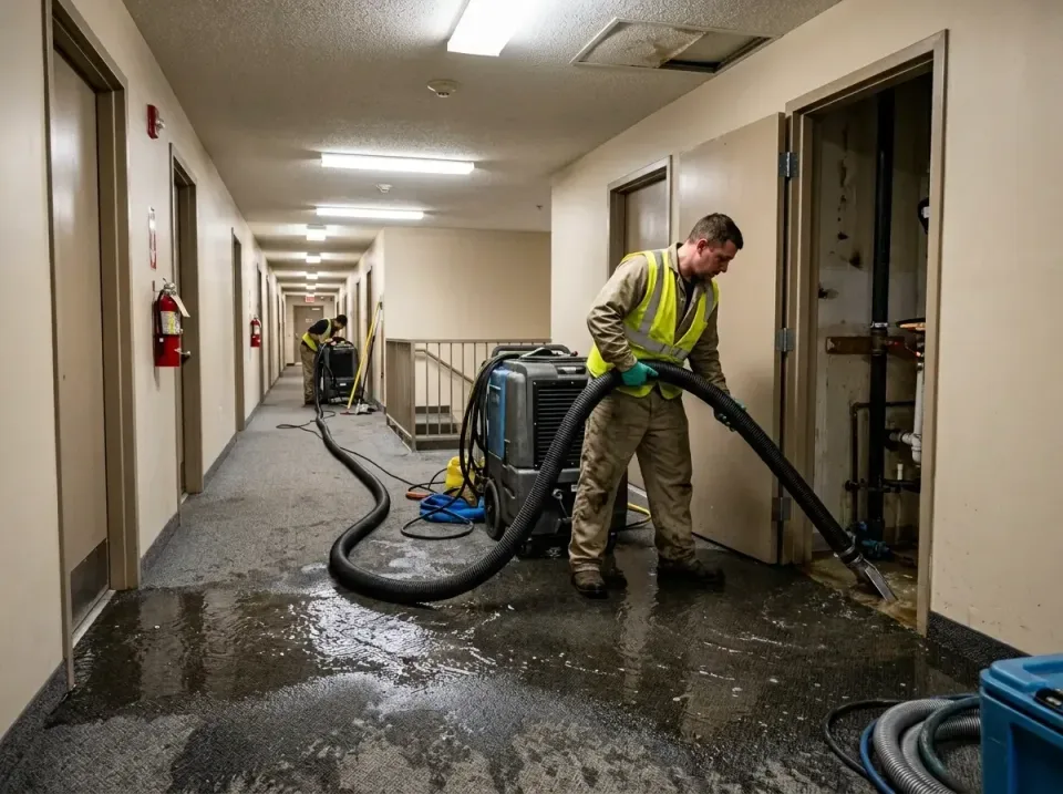 multi-unit-apartment-hallway-f-005 — frequently asked questions, Emergency Burst Pipe Water Extraction & Removal in Pine Bro…